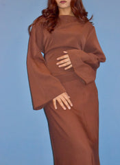 Brown Skirt set
