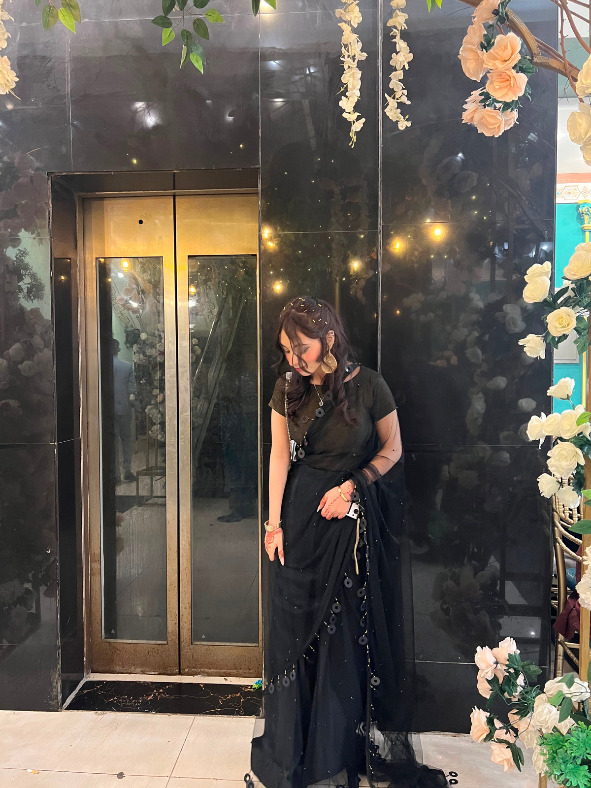 The Noir Saree